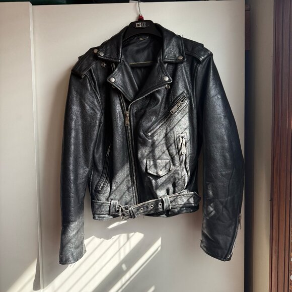 Vintage "Echtes Leder" (Genuine Leather) Motorcycle Jacket - Picture 1 of 6